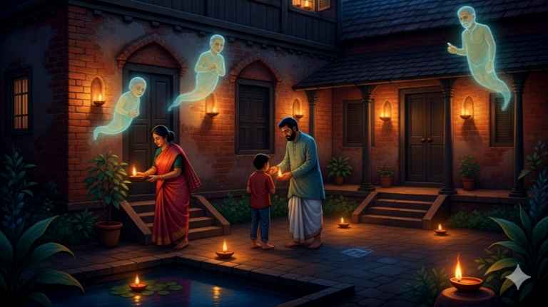 ভূত চতুর্দশী,ভূত চতুর্দশী কেন পালন করা হয়, দীপাবলি, ভূত চতুর্দশী দিনে কোন কাজগুলি করা উচিত নয়, ভূত চতুর্দশীর দিনে আত্মারা পৃথিবীতে কখন আসে